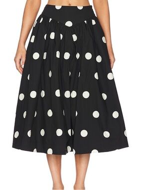 Ciao Lucia Polka Dot A-Line Midi Skirt